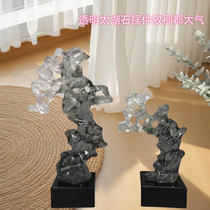 树脂工艺品摆件家居客厅复古中式轻奢风装饰品景观摆件工艺品
