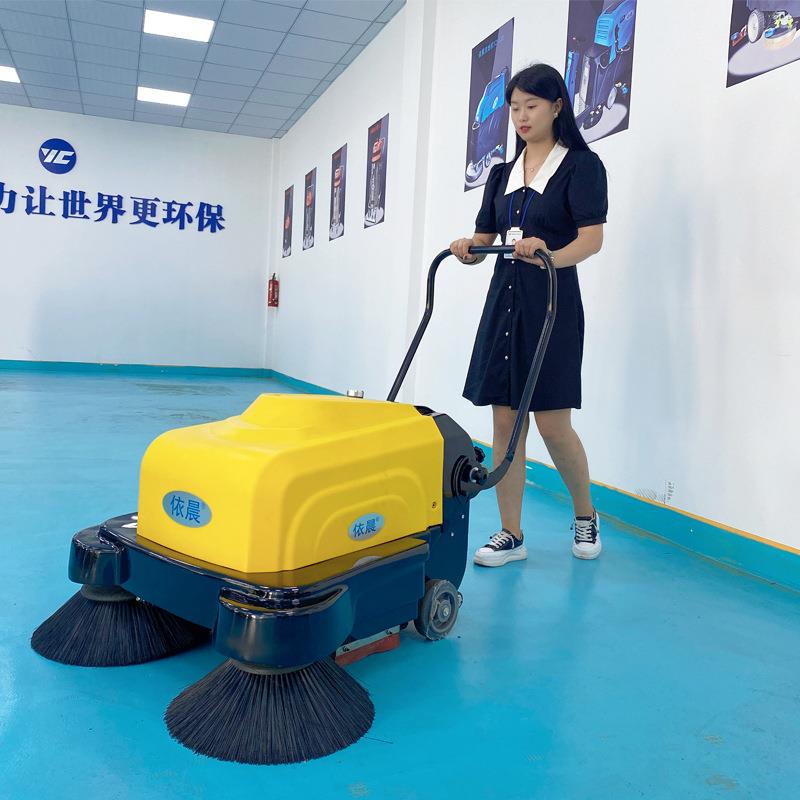 家具厂扫木屑用吸尘清扫水泥地双刷式手推式扫地机YZ-10100