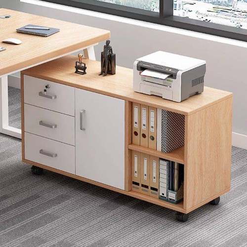 办公室置物柜书柜储物柜一体矮柜落地柜桌下可移动工位文件柜带锁