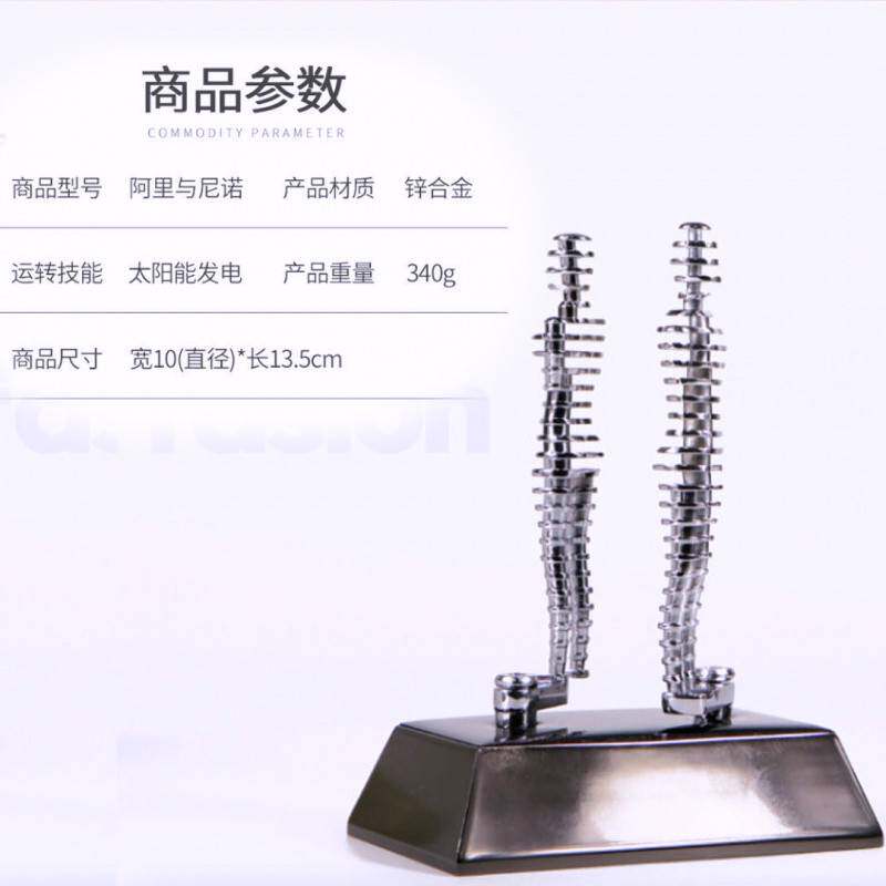 ShP阿里与尼诺新款车载摆件太阳能自动旋转车上内饰网红高挡汽车