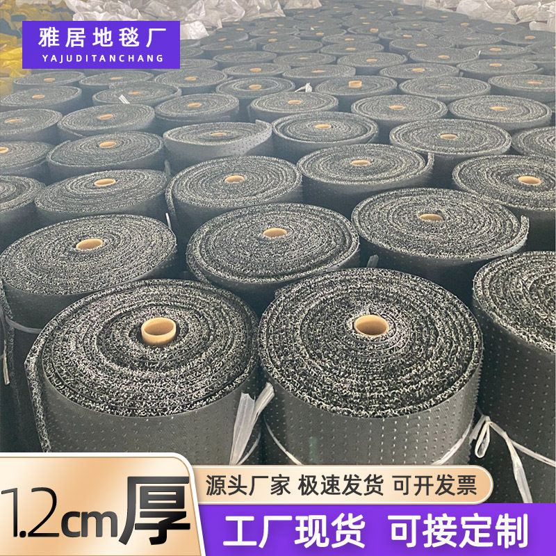 丝圈可裁剪PVC加密丝圈脚垫整卷防滑1.2cm钉底脚垫汽车地垫大卷材