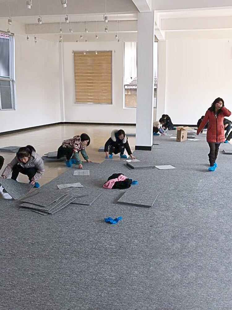 办公室地毯拼接方块卧室满铺水泥地直接铺商用地垫式地板砖铺垫