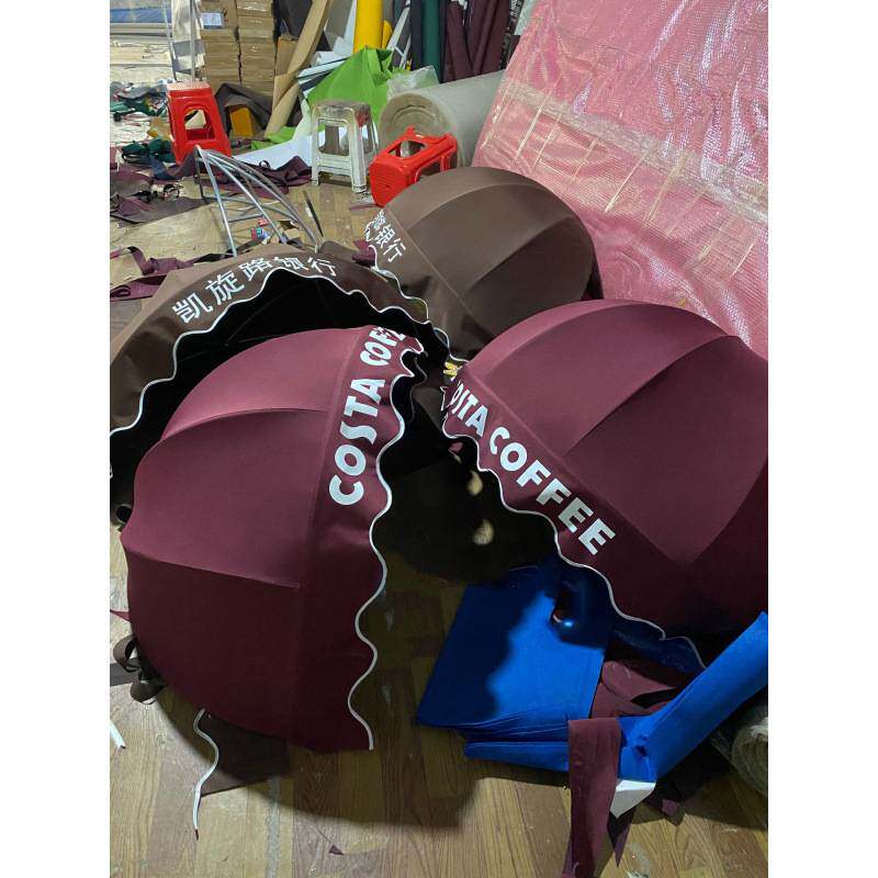 西瓜雨棚法式户外遮阳蓬弧形冬瓜装饰网红半圆篷固定窗户遮雨折叠