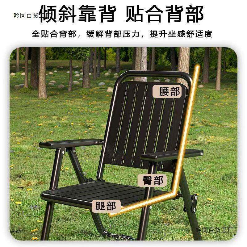 餐椅户外折叠靠背椅家用便携塑料凳休闲庭院住宅家具坐具类露营椅