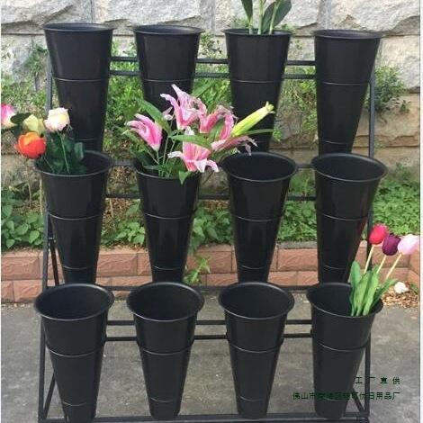 新款大号花店多层花架花店货架铁艺花架鲜花货架花店花桶展示架