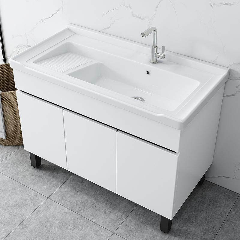 带搓板阳台洗衣池室内外落地柜洗手一体新品现代陶瓷一体式洗衣盆,家装主材,浴室柜,淘宝优惠券,粉丝福利购,淘宝优惠卷