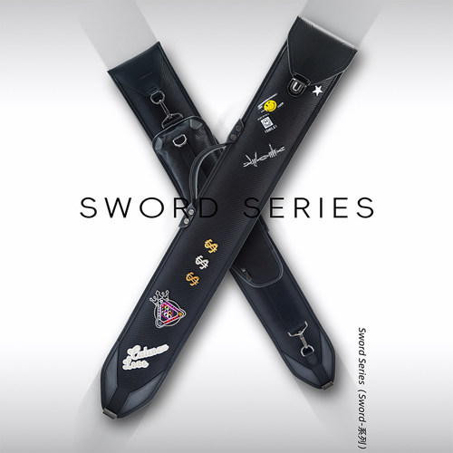 莱瑟塔三槽剑形轻便三孔台球杆包