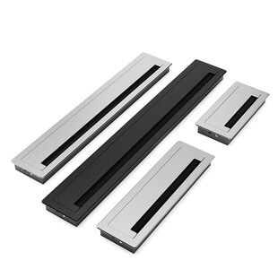 缓冲静音穿线盒孔洞加厚面板过线孔盖电脑桌防爆线盒铝合金孔盖板