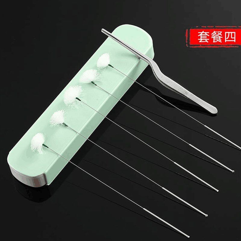 挖耳朵神器采耳工具套装除耳垢儿童镊子鹅毛棒掏耳朵清洁成人耳勺