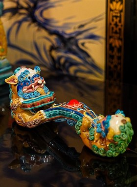 【本尼家】非遗手工彩釉交趾陶事事如意陶瓷家居桌面装饰玄关摆件