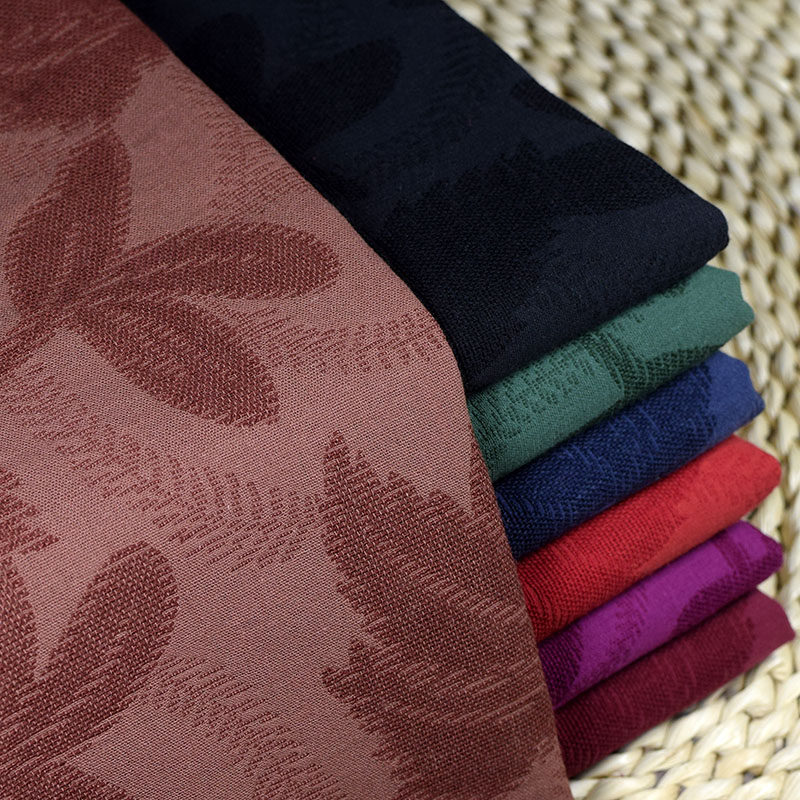 棉麻春秋叶子双层提花机绣花布料汉服时尚复古旗袍连衣裙衬衫面料,居家布艺,海绵垫/布料/面料/手工diy,淘宝优惠券,粉丝福利购,淘宝优惠卷