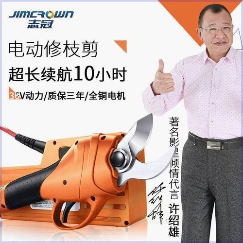 志冠电动修枝剪充电式果树剪刀剪树枝粗枝剪园艺剪枝机高枝神器
