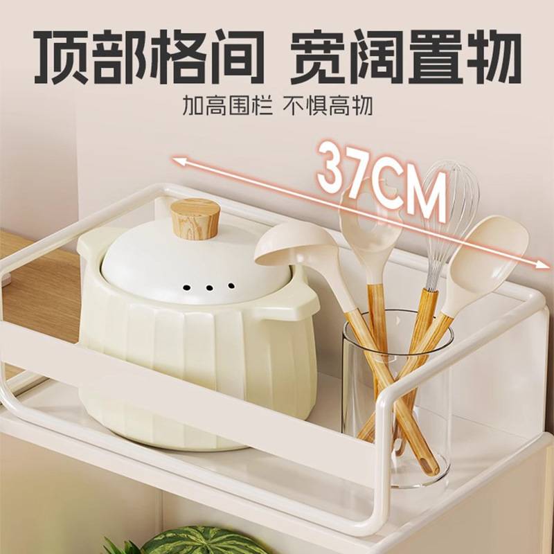 小推车置物架学生书包收纳神器桌下带轮子可移动家用办公室收纳架