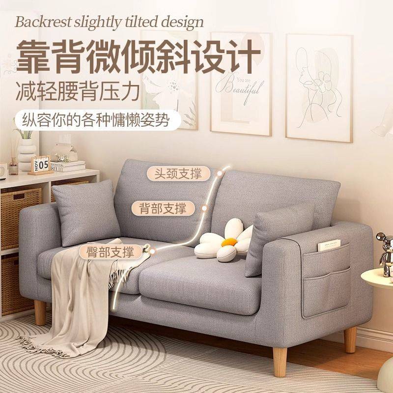 懒人沙发现代简约小户型客厅出租房公寓卧室双人三人位可拆洗沙发