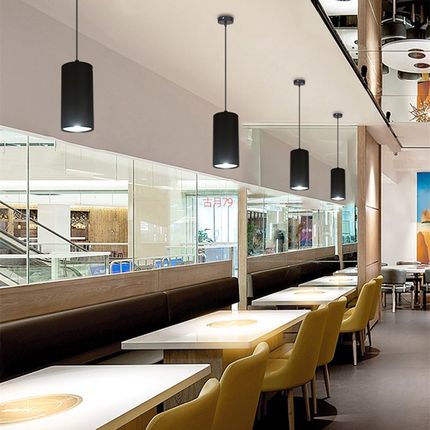 LED明装吊线筒灯吊装筒灯 火锅店餐厅吧台商场超市服装店吸顶射灯