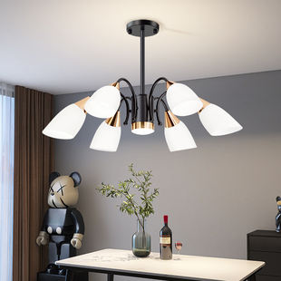 餐厅灯吊灯现代简约客厅灯高w端新中式饭店包厢包间餐桌灯中山灯