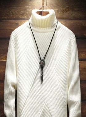 中国风男t恤胸前吊坠脖子长项链装饰潮男衣服挂坠挂件百搭韩版