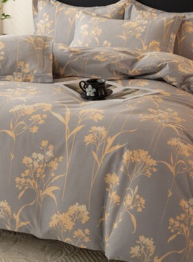 简约全棉被套单件100纯棉磨毛被罩单人学生三件套1.5m1S50x200x23