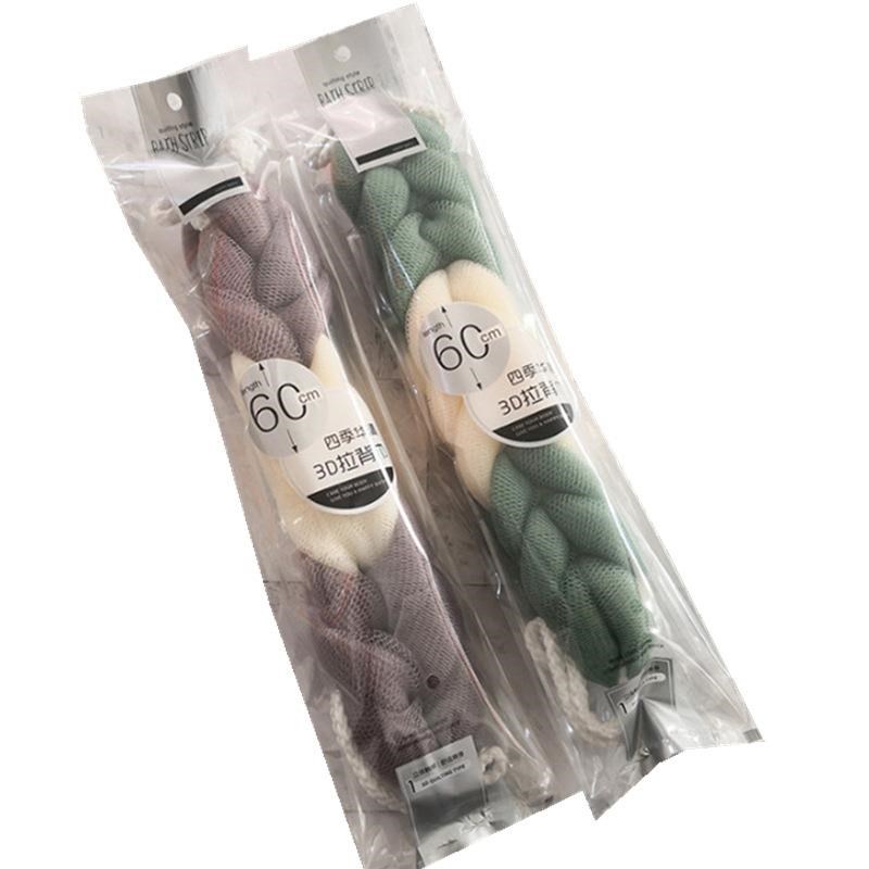 浴花沐浴条双色大号超柔PE网洗澡搓背巾可拉伸洗澡不求人超市