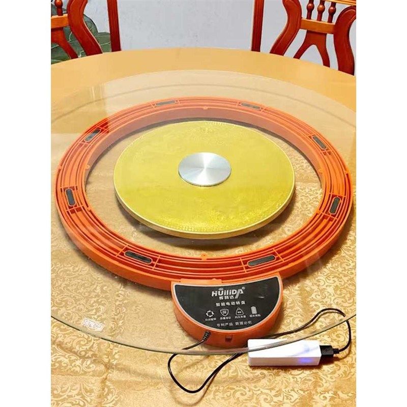 餐桌电动转盘圆桌面转盘底座酒店家用玻璃自动旋转盘木桌大理石桌,住宅家具,桌面/转盘,淘宝优惠券,粉丝福利购,淘宝优惠卷