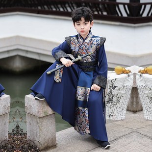 男童汉服2025新款春秋儿童古装日常明制侠客风男孩唐装演出国学服