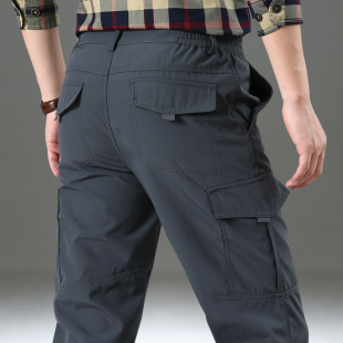 男宽松户外裤 裤 子速干裤 多口袋工作裤 2021新秋冬季 男耐磨长裤 工装