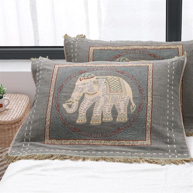 枕巾纯棉一对装i儿童全棉纱布高档北欧式单人枕头巾情侣款毛巾盖