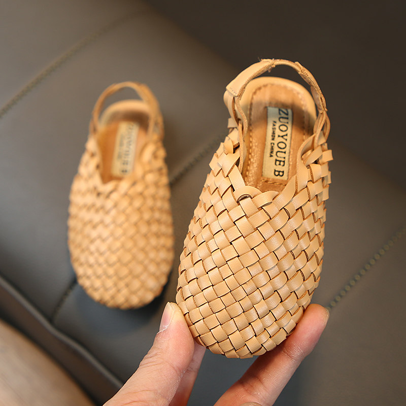 女童凉鞋编织公主鞋夏季韩版小皮鞋透气单鞋沙滩鞋女宝宝包头草鞋,童鞋/婴儿鞋/亲子鞋,凉鞋,淘宝优惠券,粉丝福利购,淘宝优惠卷