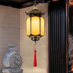 新中式户外仿古灯笼室外庭院花园宫廷凉亭连廊别R墅大门口防水吊
