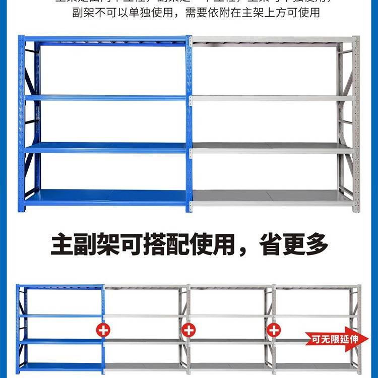 仓库货架多层置物架超强承重仓储铁架子家用储物架商用货物架重型