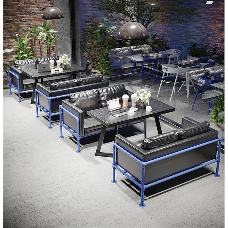 工业风酒吧沙发卡座接待餐桌网红奶茶店烧烤店P清吧咖啡厅桌椅组