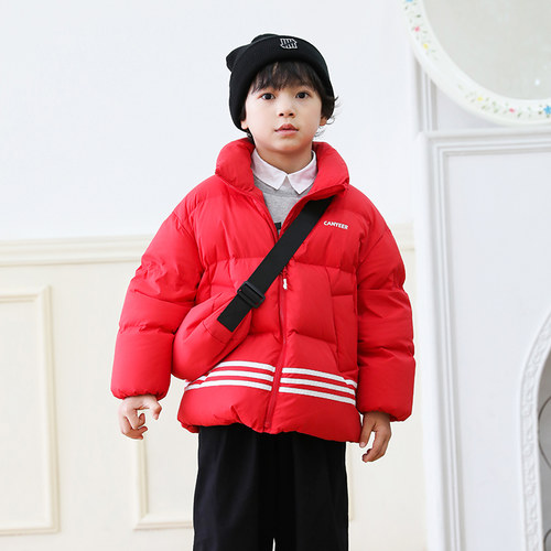 男童羽绒服短款2024冬新款90绒亲子儿童羽绒服加厚保暖[送包23813