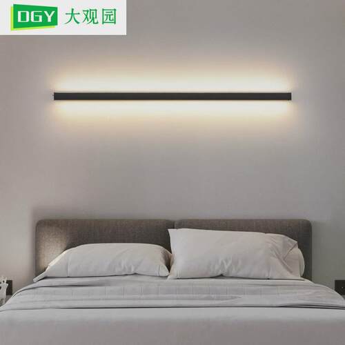 壁灯极简led长条线性灯沙发客厅背景墙灯楼梯灯具创意卧室床头灯