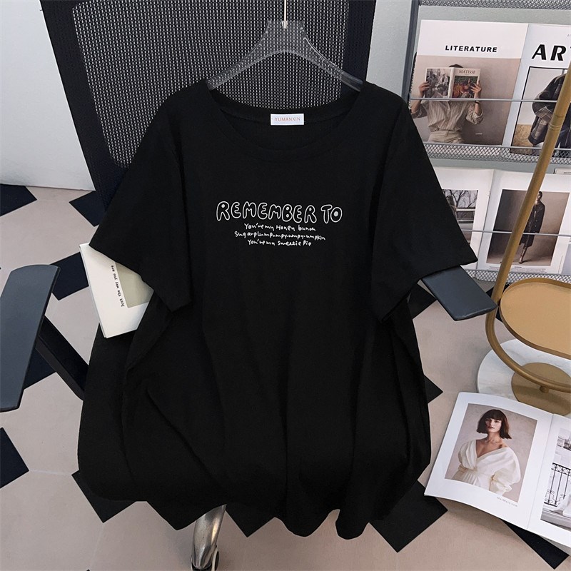 胸围170超大码女装400斤350斤300大短袖T恤遮肉显瘦宽松上衣胖MM