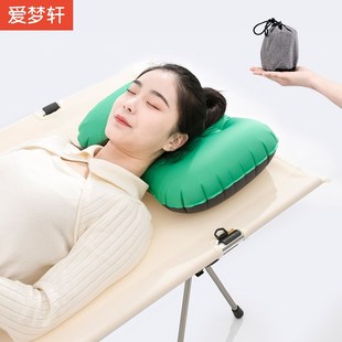 户外旅游充气枕头旅行枕大号按压吹气可折叠便携成人睡觉 u型