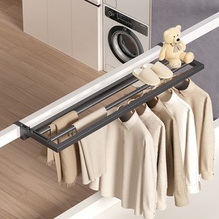 阳台晾衣神器防盗窗护栏窗外晾衣架窗户晾晒杆窗台室外伸缩晒鞋 架