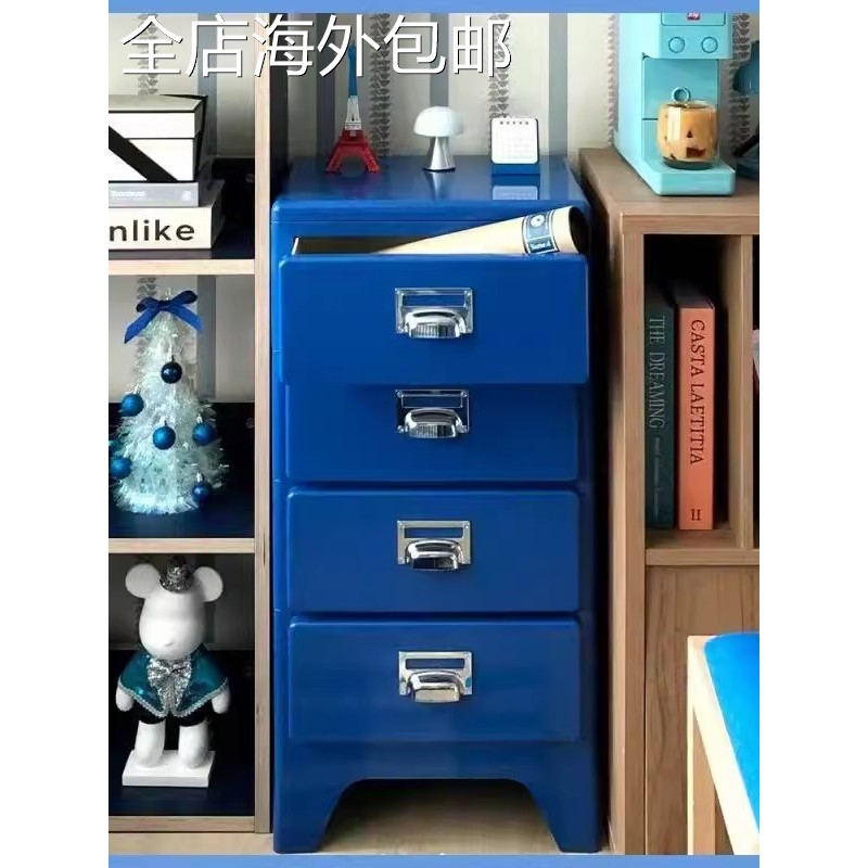 日式覆古斗柜简约客厅卧室床头靠墙储物柜多巴胺一体抽屉式收纳柜