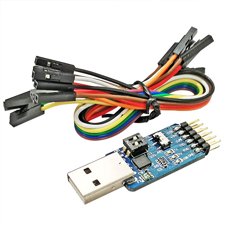 自恢复CP2102六合一多功能USB转UART串口模块usb转TTL转485转232