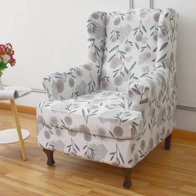 弹力老虎凳套垫子套沙发套全包单人翼形背沙发罩美式斯佳蒙坐垫套