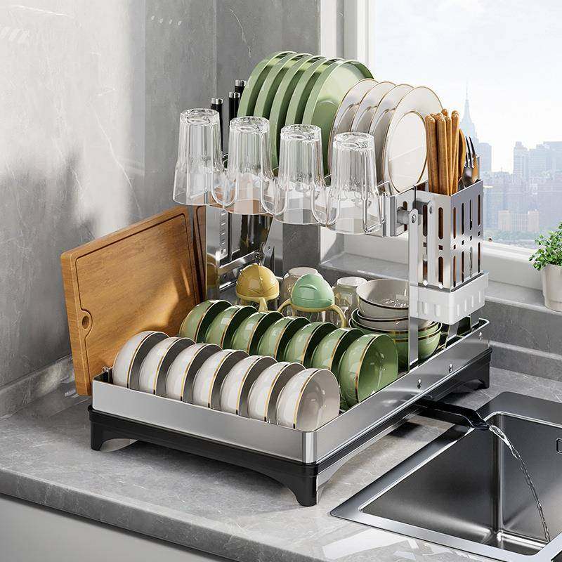 厨房置物架304不锈钢家用收纳多功能放碗碟沥水架可折叠厨房用品,厨房/烹饪用具,抹布架/厨房清洁收纳架,淘宝优惠券,粉丝福利购,淘宝优惠卷