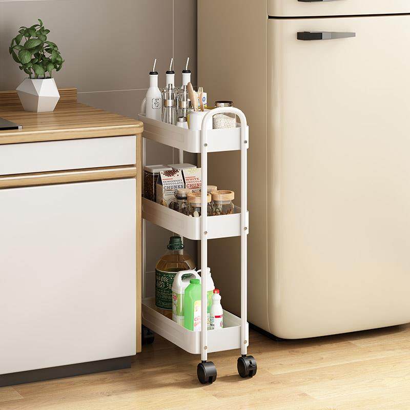 厨房夹缝小推车冰箱饮料调料瓶置物架落地多层浴室窄缝隙收纳架子,厨房/烹饪用具,抹布架/厨房清洁收纳架,淘宝优惠券,粉丝福利购,淘宝优惠卷
