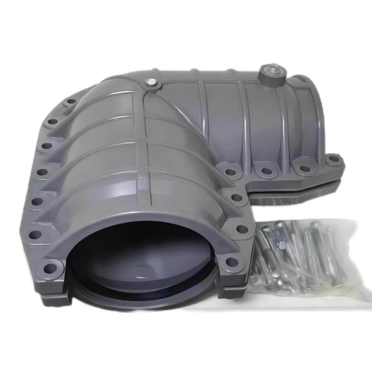 PVC弯头哈夫节管道抢修接快速接头抱箍增接口鞍座补漏器PVC抢修接