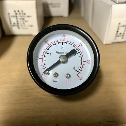 轴向压力表 背接式 0~4kgf/cm2 0~60lb/in2 pt1/8 4bar  60psi