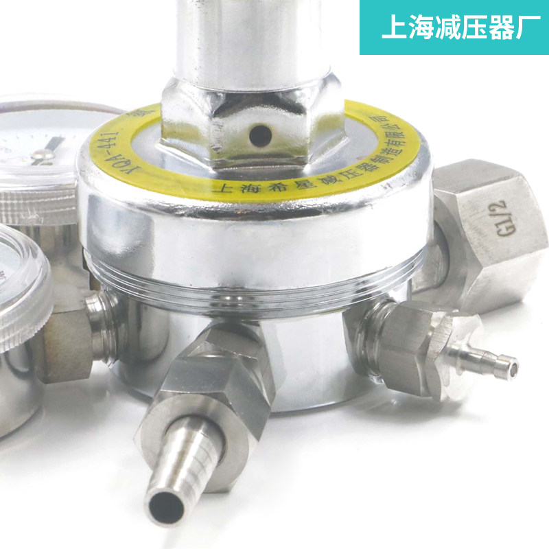 氨气减压器YQA-441多省包邮上海角欣不锈钢气体防摔 减压阀压力表