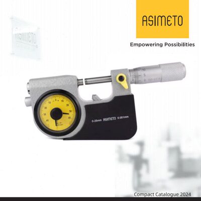 Asimeto德国安度杠杆外径千分尺152-04-0 量程75-100mm 0.001MM