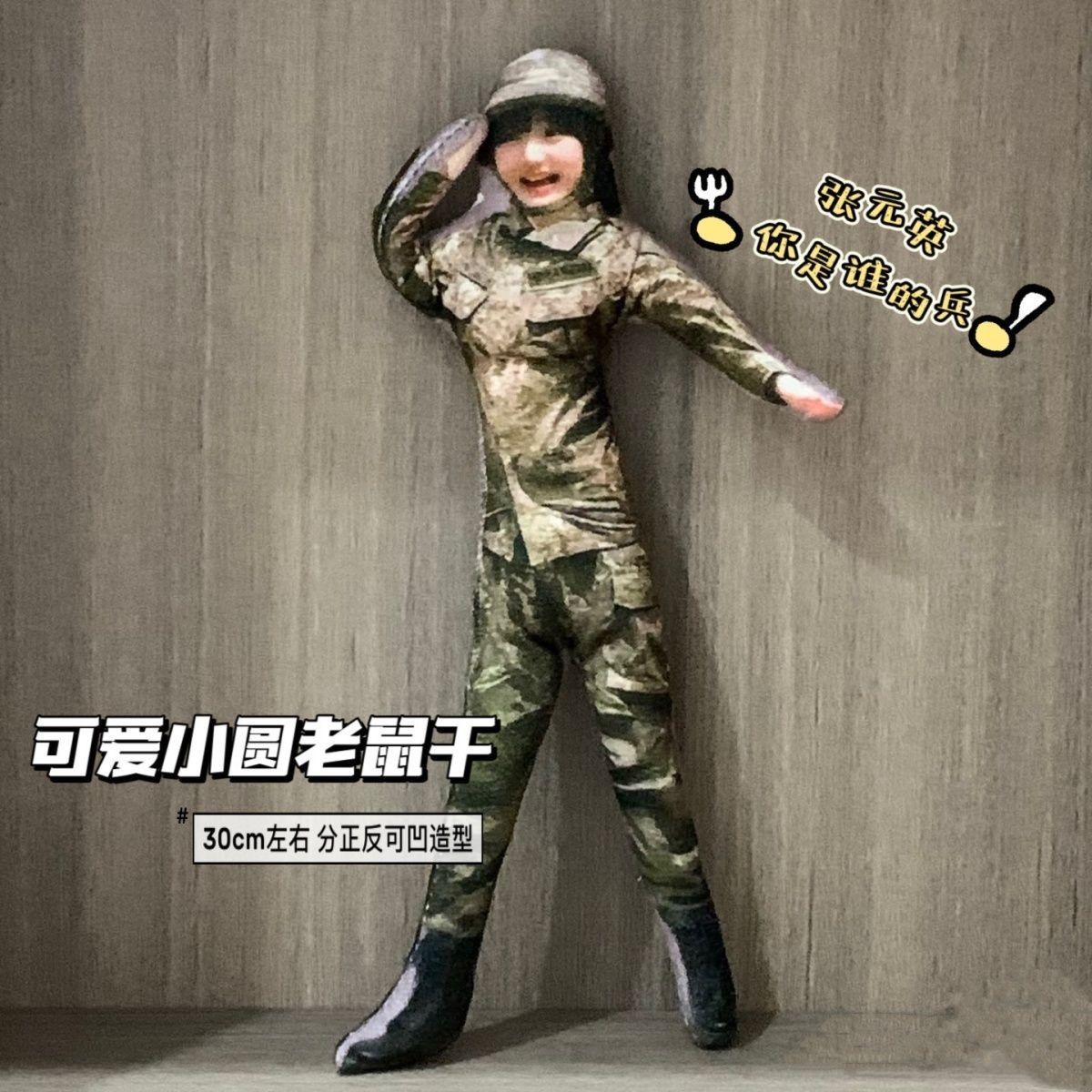 军装张元英边抽象老鼠干芙ive有铁丝骨架搞笑玩偶四肢分离可造型
