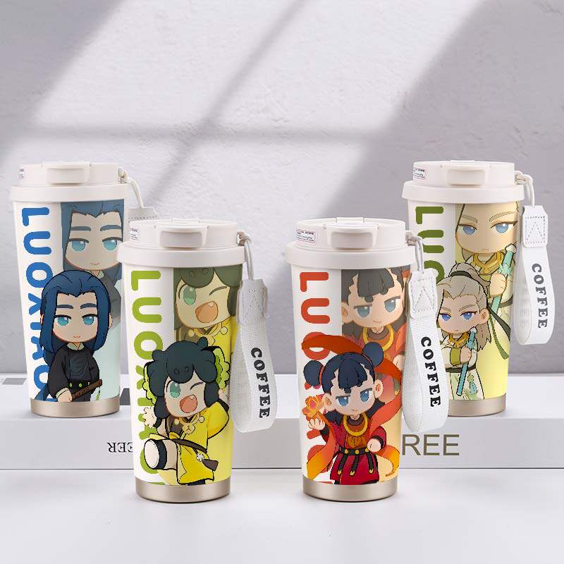 罗小黑战记周边保温杯鹿野无限哪吒二次元大容量316不锈钢水杯子