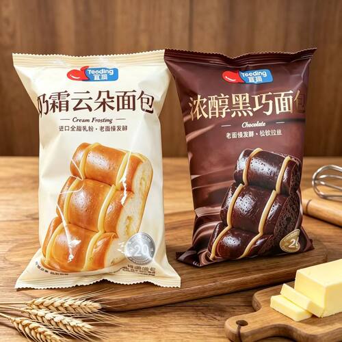 宜顶105g巧克力奶霜夹心面包