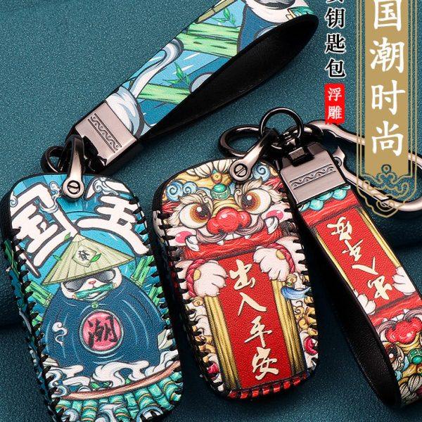 适用长安cs75钥匙套睿骋cc逸动cs55cs35pluscs85unit汽车cs15包扣