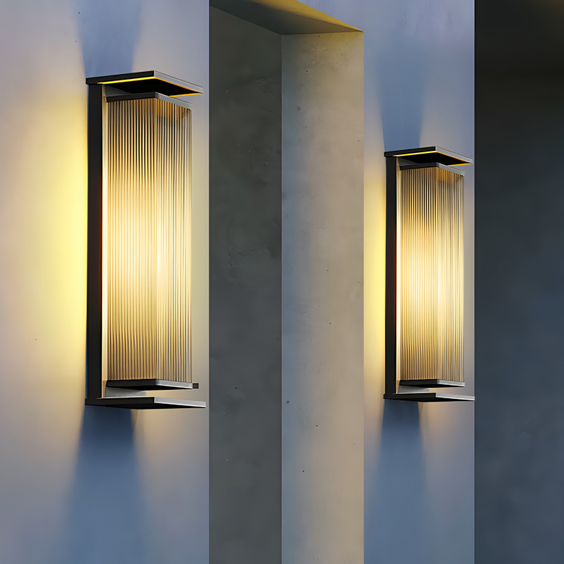 壁灯户外防水太阳能阳台外墙灯室外花园别墅酒店大W门景观庭院灯